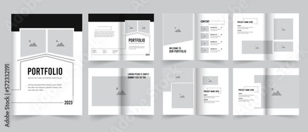 Fototapeta Minimal Interior Architecture portfolio design template