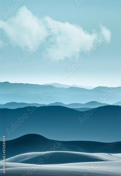 Obraz Minimal landscape illustration. Generative AI
