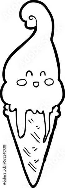 Obraz cartoon ice cream