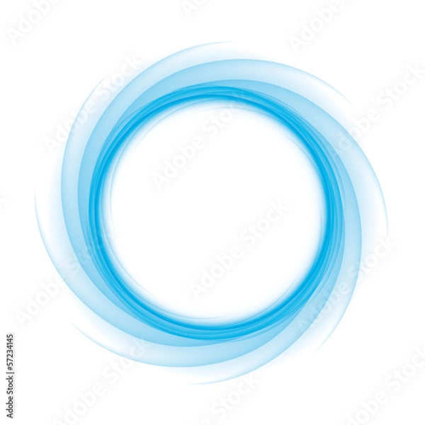 Fototapeta blue wave round