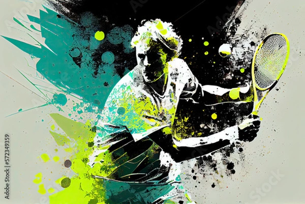 Obraz Abstract tennis player