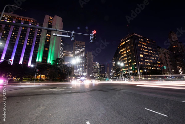 Obraz Buenos Aires Argentina buildings and corporations of the retiro neighborhood at the sheraton hotel and transit with buses-june 2020,