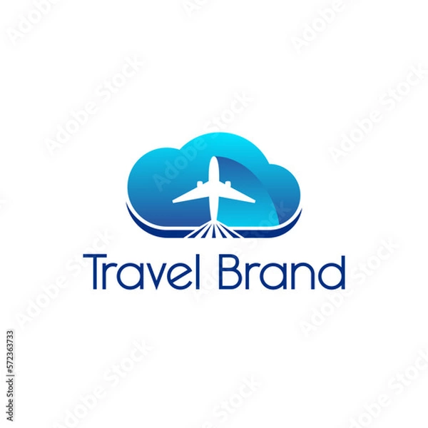 Obraz Airplane Cloud Logo
