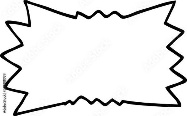 Fototapeta line drawing cartoon bang