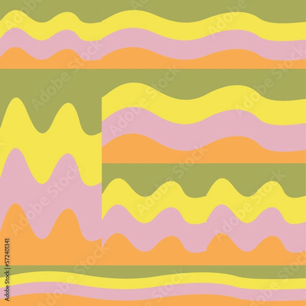 Obraz Abstract composition of geometric shapes. Rhythmic pattern based on proportions. Linear background image for wallpaper, screensaver, fabric