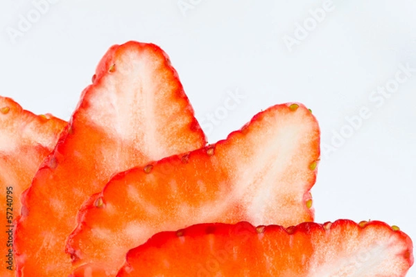 Fototapeta Back light strawbery slices