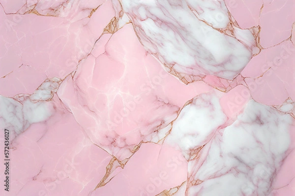 Fototapeta Pink marble background. AI generated image.