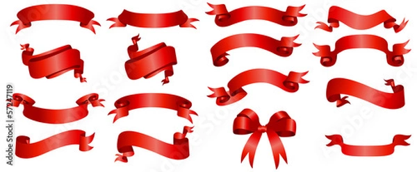 Fototapeta red ribbons