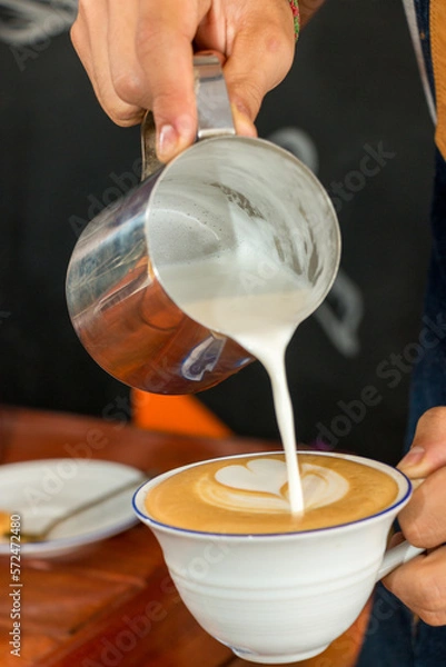 Fototapeta preparacion cafe