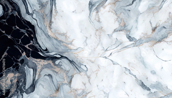 Obraz Abstract gray-blue marble liquid texture, luxury background