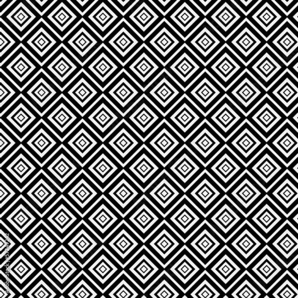 Fototapeta Popart Muster schwarz-weiss Rauten inneinander