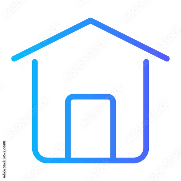 Fototapeta home button gradient icon
