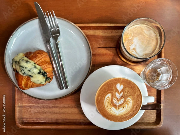Fototapeta breakfast with coffee