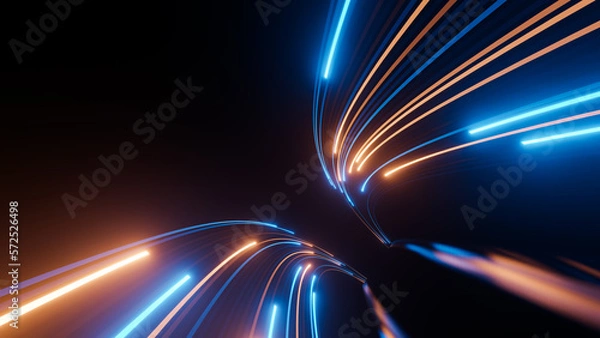 Obraz speed light line internet of things background.