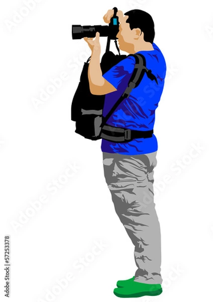 Obraz Journalist and camera