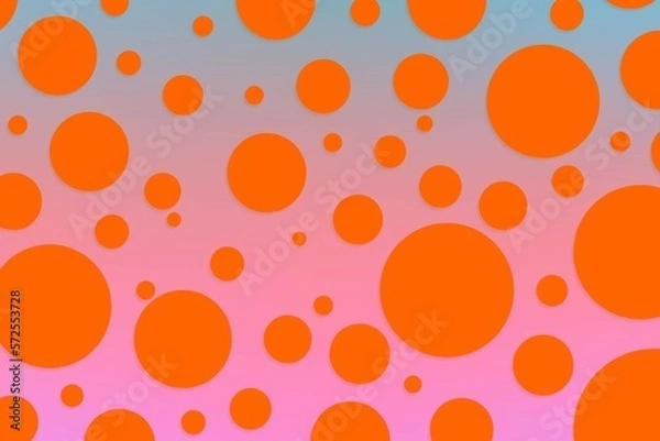 Fototapeta Colorful polka dot backdrop and background