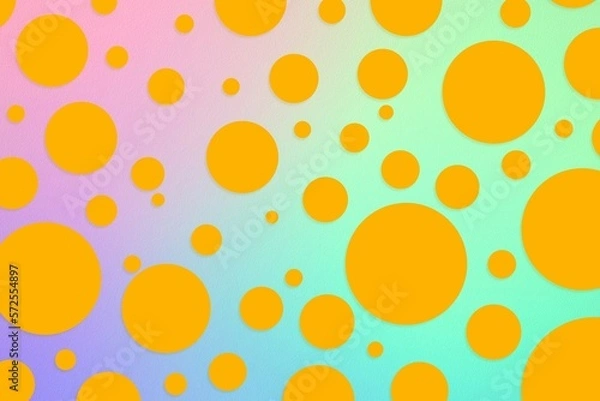 Fototapeta Colorful polka dot backdrop and background
