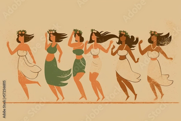 Fototapeta Island Harmony: Celebrating Diversity through Hula