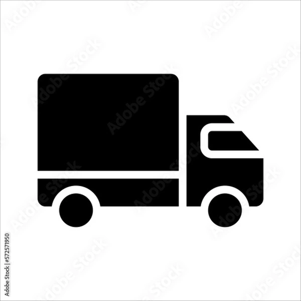 Fototapeta fast delivery truck icon, express delivery, vector illustration on white background