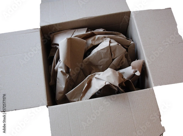 Obraz cardboard box with paper 