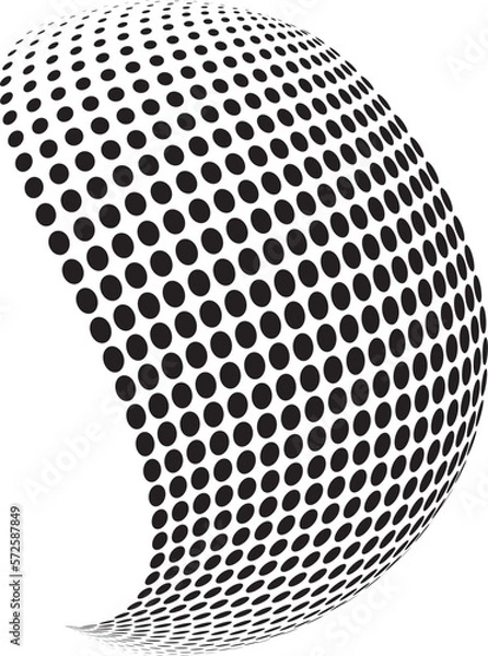 Obraz Halftone Illustration geometric shapes. Retro elements for web, vintage, advertisement, commercial banner, poster, leaflet, billboard, sale. Collection trendy halftone vector geometric shapes.