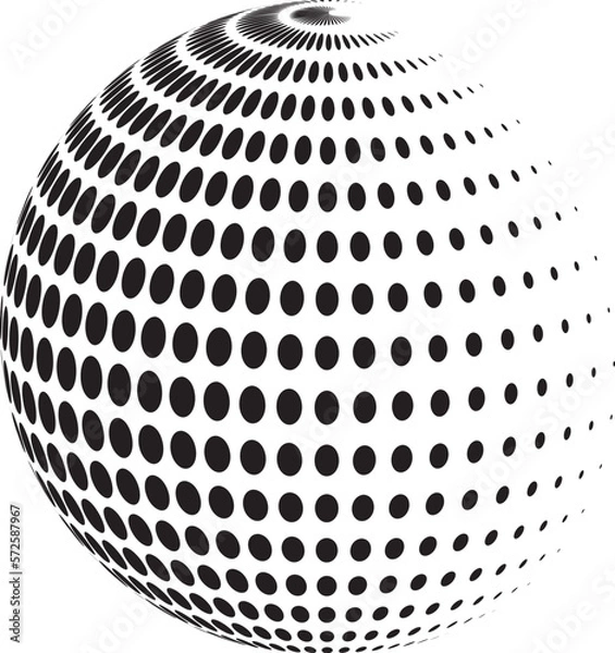 Obraz Halftone Illustration geometric shapes. Retro elements for web, vintage, advertisement, commercial banner, poster, leaflet, billboard, sale. Collection trendy halftone vector geometric shapes.