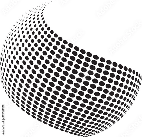 Obraz Halftone Illustration geometric shapes. Retro elements for web, vintage, advertisement, commercial banner, poster, leaflet, billboard, sale. Collection trendy halftone vector geometric shapes.