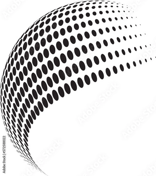 Obraz Halftone Illustration geometric shapes. Retro elements for web, vintage, advertisement, commercial banner, poster, leaflet, billboard, sale. Collection trendy halftone vector geometric shapes.