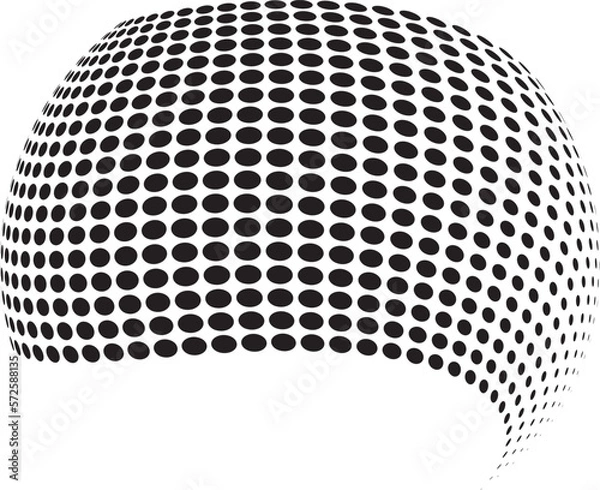 Obraz Halftone Illustration geometric shapes. Retro elements for web, vintage, advertisement, commercial banner, poster, leaflet, billboard, sale. Collection trendy halftone vector geometric shapes.