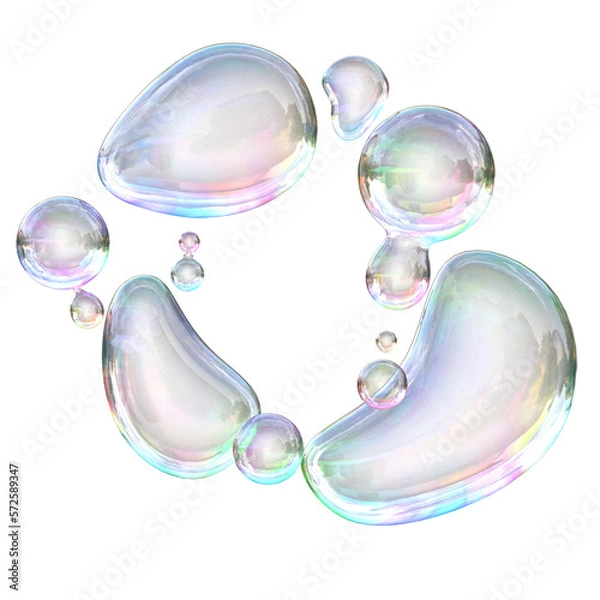 Obraz 3d bubbles symbol