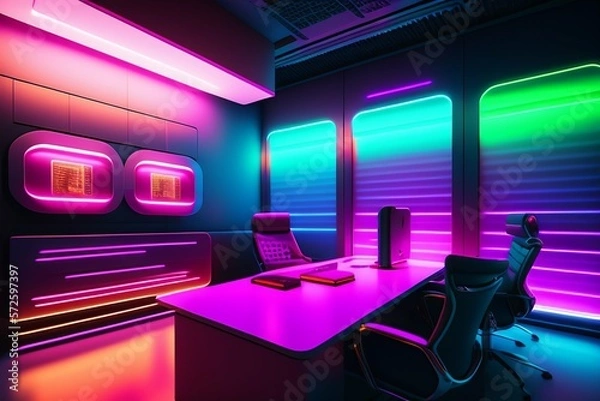 Obraz Office interors cyberpunk 
