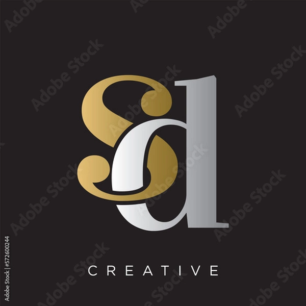 Obraz sd logo design vector icon luxury premium	