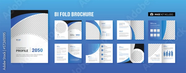 Fototapeta Company Profile Business Annual Report Bifold Brochure Template Design