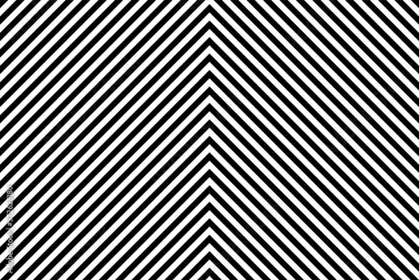 Fototapeta Black and white chevron arrow stripes seamless pattern background vector. Right angle diagonal lines background. Wall and floor ceramic tiles pattern.