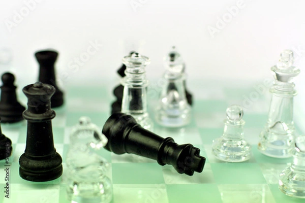 Fototapeta schachmatt, schwarz