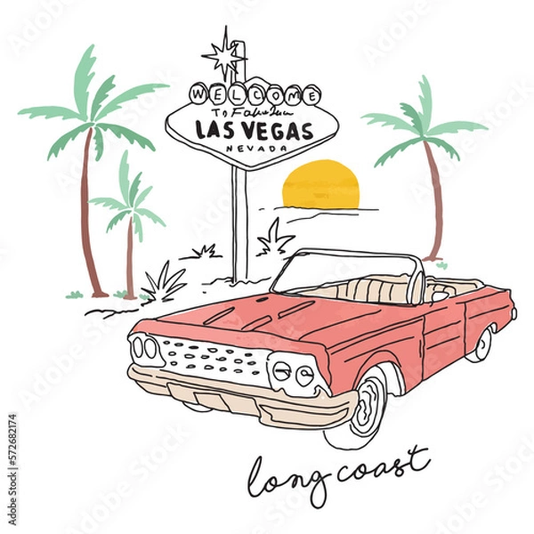 Obraz summer time illustration