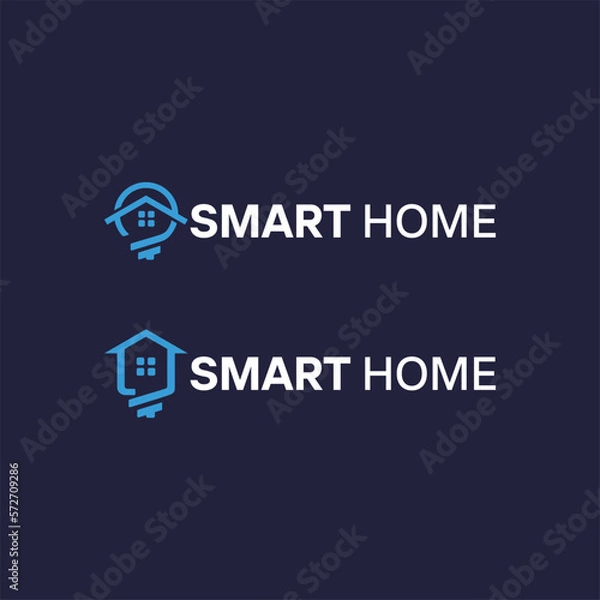 Obraz smart home logo design template