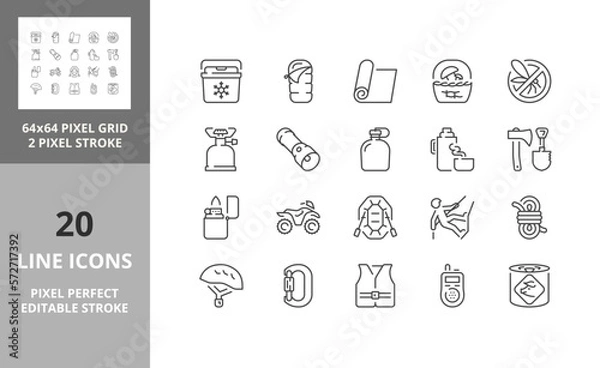 Obraz outdoor 64px and 256px editable vector set 2/2