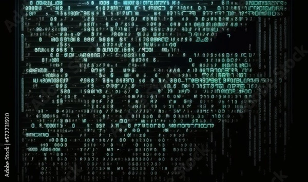 Fototapeta Computer code program. Beautiful colorful illustration. Vector style. Generative AI