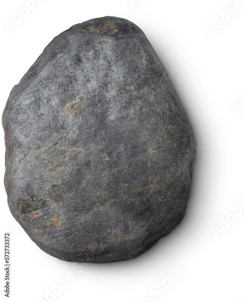 Fototapeta grey stone with shadow isolated on transparent background