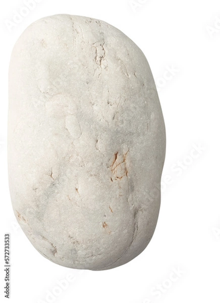 Obraz white stone with no shadow isolated on transparent background