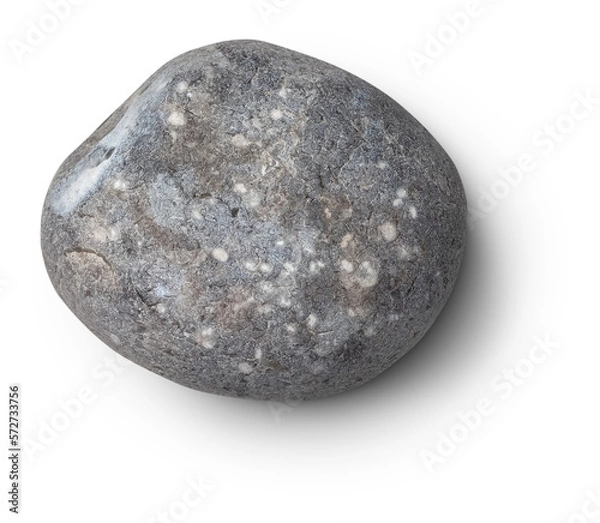 Fototapeta grey stone with shadow isolated on transparent background