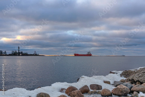 Obraz lighthouse in the port