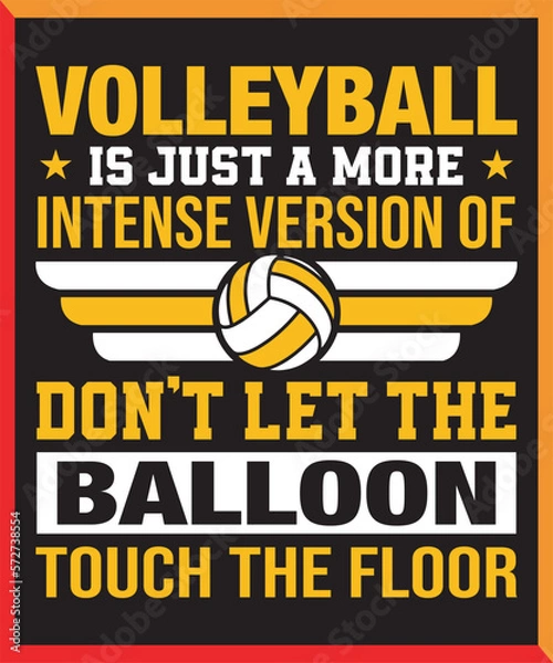 Fototapeta Volleyball Tshirt design vector
