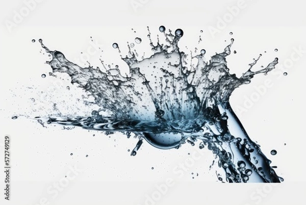 Fototapeta Illustration of water splashes - Created with generative ai