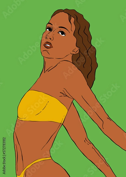 Fototapeta Young samba dancer