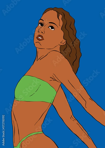 Fototapeta Young samba dancer