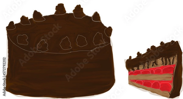 Obraz chocolate cake