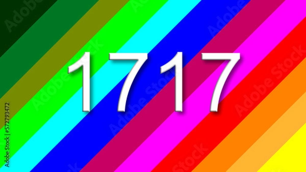 Fototapeta 1717 colorful rainbow background year number