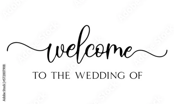 Obraz Welcome To Our Beginning Svg, Hand Lettered Cursive Text, Wedding Sign, Wedding Template, Welcome To Our Wedding Svg, Svg Files for Cricut